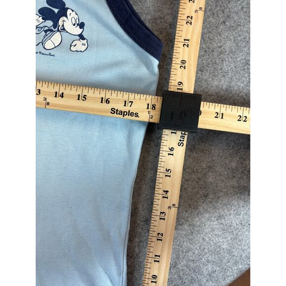 VINTAGE Mickey Mouse Tank Top Youth XL Blue Walt Disney Productions Cartoons - Picture 2 of 6
